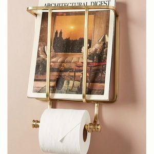 Anthropologie Magazine Rack Toilet Paper Holder